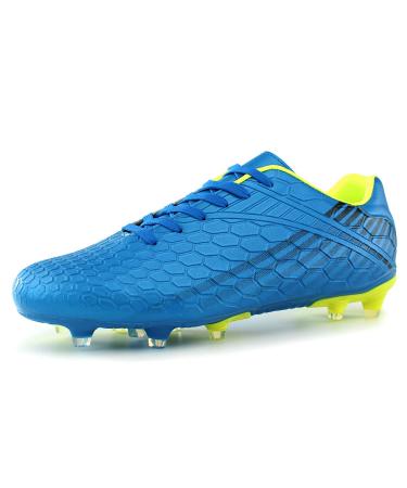 Hawkwell Soccer Men's High Top Spike Cleats Training Shoes Football Boots 40 EU Navy