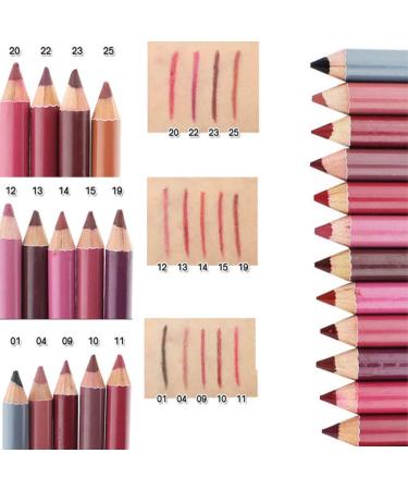 12-Piece Waterproof Lip Liner Set - Long-Lasting Lip Contour Makeup Gift for Women & Girls - Buy Online on GoSupps.com