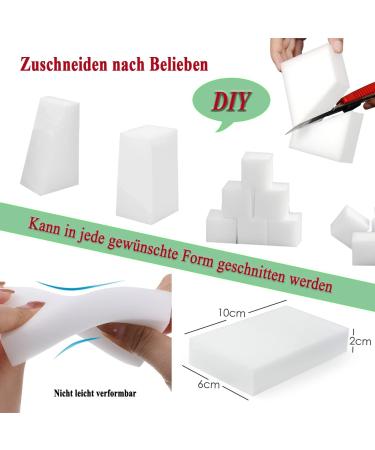 Dirt Radier Sponge - 100 Pack Magic Eraser Melamine Cleaning Sponge for Household Kitchen Wall Bathroom & Shoe | Miracle White Cleaning Power - Buy Online on GoSupps.com