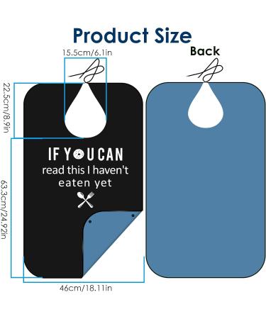 Washable Funny Adult Bibs with Crumb Catcher for Seniors - Personalised Clothing Protector for Elderly Men and Women - Buy Online on GoSupps.com