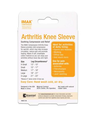 IMAK Compression Arthritis Knee Sleeve - Medium | Chronic Pain Relief Brace - Buy Online on GoSupps.com