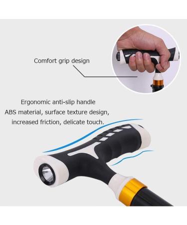 Premium Stability Four-Legged Aluminum Cane Crutches Outdoor Non-Slip Retractable with LED Light Safety Auxiliary Walker for The Elderly Disabled Pregnant Women Travel Walking Interesting - Buy Online on GoSupps.com