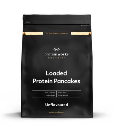Protein Works - Loaded Protein Pancake Mix | Premium Pancake Mix | High Protein Pancakes | High Protein Breakfast | Low Sugar Snack | 8 Servings | Natural | 500g Natural 500g
