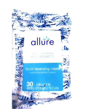 allure pore clarifying witch hazel facial cleansing wipes