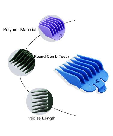 10 Sets of Color Guide Combs for Hair Clippers - Precision Cutting from 0.06mm to 25mm | International Shipping - Buy Online on GoSupps.com