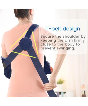 VELPEAU Arm Sling Shoulder Immobilizer - Rotator Cuff Support Brace | Comfortable Medical Sling for Shoulder Injury - Left/Right Arm, Men/Women - Broken, Dislocated, Fracture, Strain (Large) - Breathable Version - Buy Online on GoSupps.com