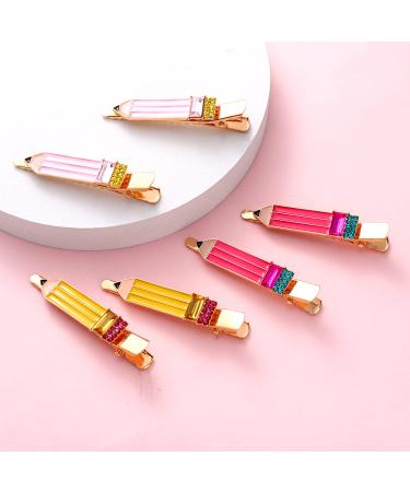 HZEYN Funny Pencil Hair Clips - 6 Pack Teacher Appreciation Gifts | Back to School Hair Accessories for Teachers & Students - Buy Online on GoSupps.com