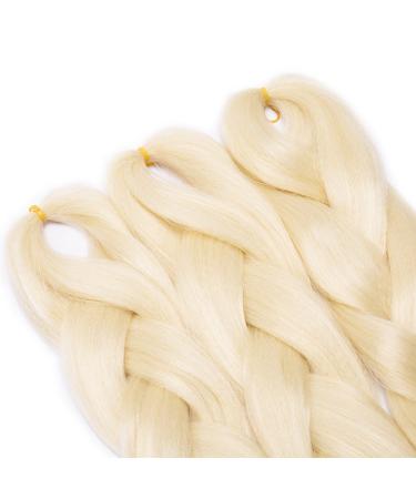 Tess Braids Extensions - 60 cm Jumbo Kanecalon Hair 5 Pack Light Blonde #613 for Box Braids - Buy Online on GoSupps.com