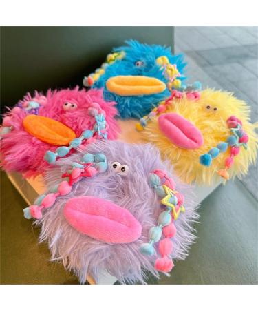 xbiez Elastic Hair Scrunchies for Kids Colorful Sausage Mouth Doll Ponytail Hair Rope Christmas Hair Rope for Toddler Girls Purple - Buy Online on GoSupps.com
