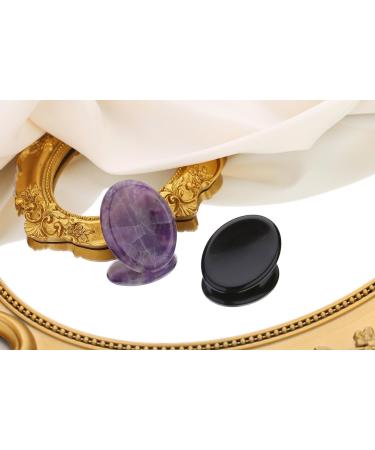 Black Obsidian Thumb Stone - Healing Crystals for Stress Relief Fortune Telling & Reiki | International Shipping - Buy Online on GoSupps.com