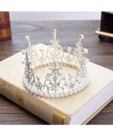 JORCEDI Retro Man-made Pearl Crown Tiara - Wedding & Party Decoration - Buy Online on GoSupps.com