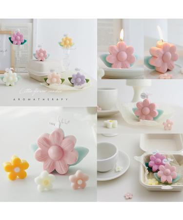 Candles Gifts for Women | Soy Wax Aromatherapy | Cute Flower Shaped Scented Candle | Aesthetic Room Decor (Pink Rose 3 Inch - Buy Online on GoSupps.com