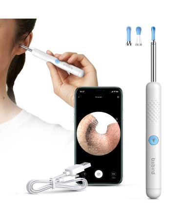 Ear Wax Removal,Bebird Ear Wax Removal Tool Camera,Ear Cleaning Camera,1080P Hd Endoscope, Wireless Earwax Removal Tools with 6 Led Lights, Compatible with iPhone Android and Kids, Adults White
