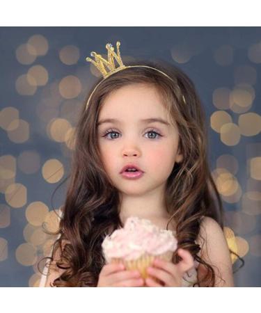 NSLS Shiny Gold Birthday Crown Tiara for Girls - Princess Headband Decoration - Buy Online on GoSupps.com