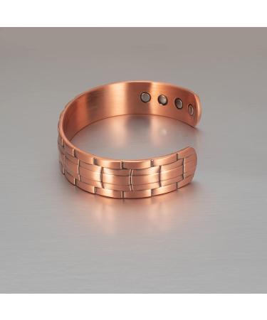 Enermagix Magnetic Copper Bracelets for Men & Women | 99.9% Solid Copper Cuffs with Powerful 3509 Gauss Magnets - Buy Online on GoSupps.com