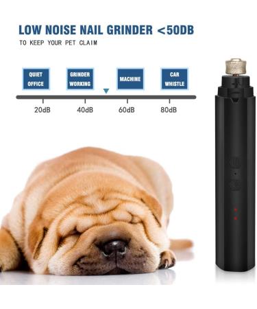 Bisnuy Professional 2-Speed Electric Dog Nail Grinder for Painless Grooming - Rechargeable Pet Nail Trimmer for Dogs & Cats - Buy Online on GoSupps.com