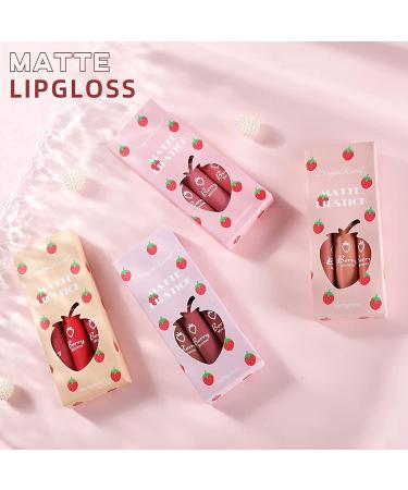 Velvet Matte Liquid Lipstick Set for Women | 3 Colors Lip Gloss Stain | Long Lasting Waterproof Formula | Non-stick Cup | Makeup Cosmetics (Set-B) - Buy Online on GoSupps.com