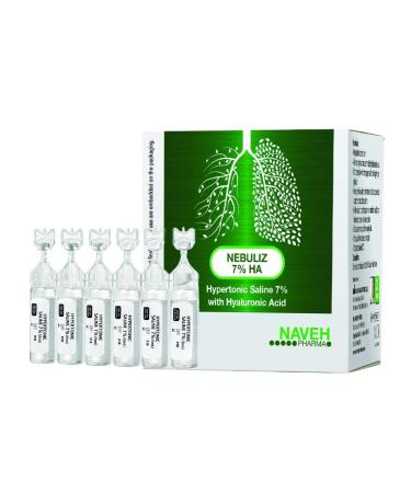 Nebuliz - 25 Single-Dosage (5 ml) Sterile Solution Vials of Hypertonic Saline (Sodium Chloride) 7% and Sodium Hyaluronate with Hyaluronic Acid for Inhalation Therapy Preservative-Free for All Ages
