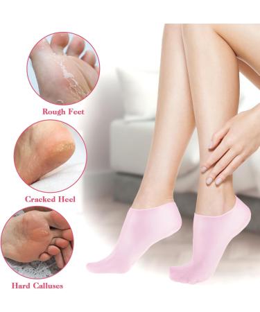 2 Pairs Silicone Socks for Women - Moisturizing Gel Socks for Dry Feet Cracked Heels & Spa Pedicure Care - Buy Online on GoSupps.com