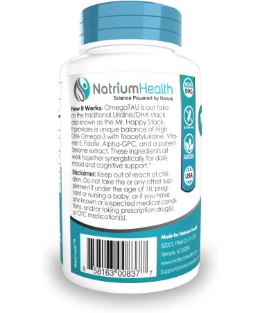 Nootropics Depot OmegaTAU Capsules | Enhanced Uridine + DHA 60 Count (Pack of 1) - Buy Online on GoSupps.com