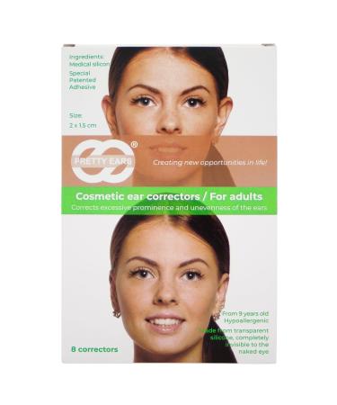 Cosmetic Ear Corrector for Adults (4 Pairs) Transparent Silicone Ear Tape for Prominent Ears Correct Protruding Ears Without Surgery