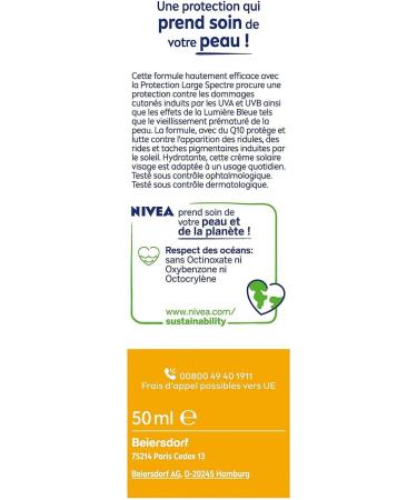  NIVEA SUN NIVEA SUN Women's Anti-Aging & Anti-Dark Spot Face Cream SPF 50 (1 x 50 ml) Q10 Formula Moisturizing Face Cream for Daily Use UVA/UVB Sun Protection Light Texture - Buy Online on GoSupps.com