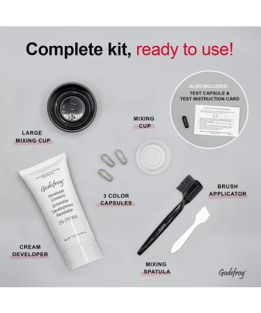 Godefroy Barbers Choice Beard and Mustache Dye for Men - Natural Black, 6 Weeks of Gray Hair Coverage - 3 Applications - Buy Online on GoSupps.com