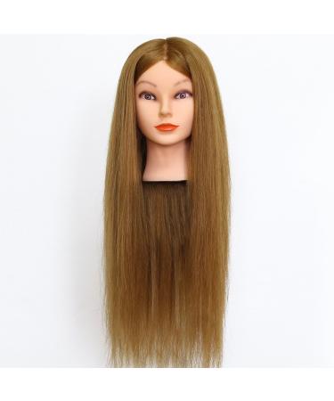 Neverland 26" 90% Human Hair Training Head for Hairdressing Apprentices with Stand Blonde 66cm Or-90%