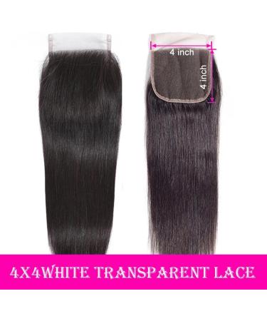 Straight Human Hair 4x4 HD Lace Closure Brazilian Hair Human Hair Closure for Black Women Natural Remy Hair Soft Swiss Lace Closure 16 Inch 16 Inch 4x4 Lace Closure - Buy Online on GoSupps.com