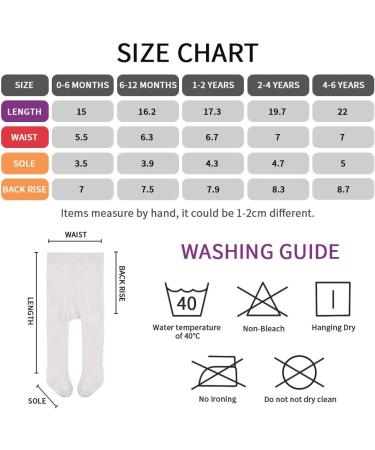 Cotton Baby Girls Socks Infant Toddler Pantyhose Cable Knit Legging Pants 6-12 Months White - Buy Online on GoSupps.com