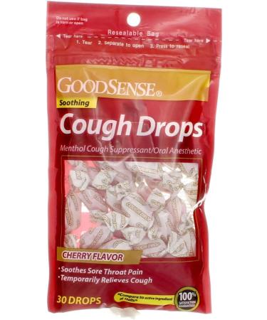Good Sense Cherry Cough Drops - 30 Drops | Soothing Relief for Cough & Throat Irritation - International Shipping Available - Buy Online on GoSupps.com