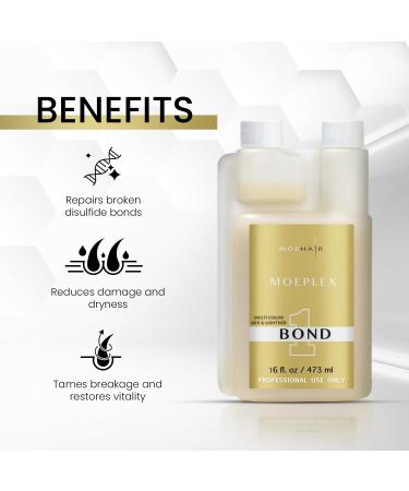 MOEHAIR Moeplex Bond | Hair Bonding Additive | Deep Moisturizer & Repair for Damaged Hair | Sericin Linseed & Pro-Vitamin B5 (16 Fl. Oz - Buy Online on GoSupps.com