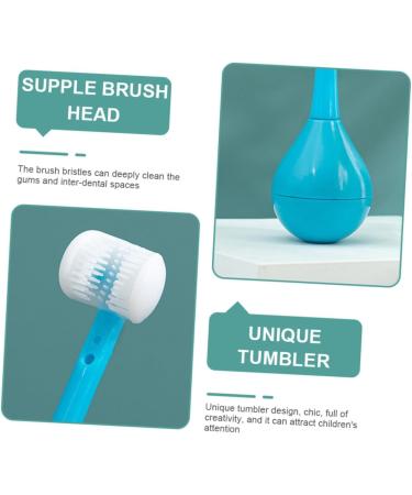 Healvian 2-St Tumbler Toothbrush for Kids | Soft Three-Sided Oral Care Brush for Small Children - Gentle Teeth Cleaning Solution - Buy Online on GoSupps.com