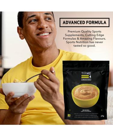 Time 4 Cream of Rice 2kg - Gluten Free Carbohydrate Source with Vitamins, Minerals, and Digestive Enzymes - Vegan Friendly - Original Unflavoured - 80 Servings - Buy Online on GoSupps.com