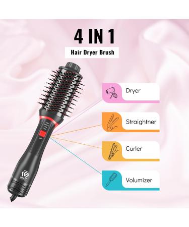 4-in-1 One-Step Hair Dryer & Volumizer - Anti-Frizz Hot Air Brush for Long Hair | Ceramic Titanium - Buy Online on GoSupps.com