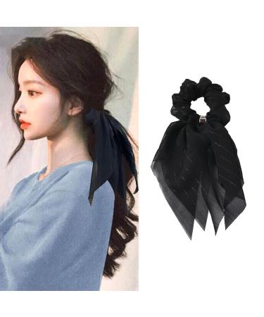 6-Piece Chiffon Floral Hair Scarf Bow Scrunchies Set for Women and Girls - Buy Online on GoSupps.com