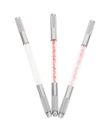 Didiseaon 3pcs Fruit Embroidery Pen Pen Women Makeup Tools Crystal Pen Double-headed Eyebrow Pen Crystal Microblading Pens Embroidered Pen Double Head Eyebrow Pens Manual Eyebrow Pen