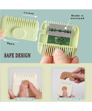Trimpocket Hair Trimmer/Comb Kids 2 in 1 Split Ends Hair Trimmer Portable Manual Baby Hair Shredder Anti-Cut Brush Detachable Home Bangs Trim Comb Dual-Side Design Blades Replaceable (2pcs E) - Buy Online on GoSupps.com
