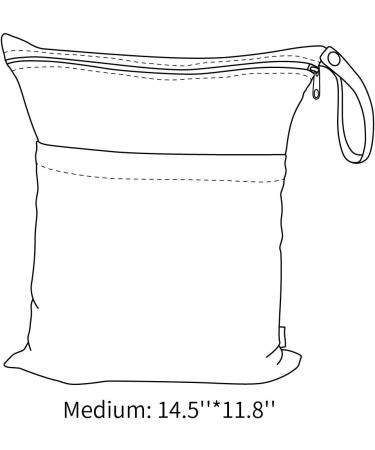 ALVABABY 2pcs Waterproof Reusable Wet/Dry Diaper Bags with Zippered Pockets | Travel Beach Pool Daycare Gym Bag | L2933-UK 2PCS - Buy Online on GoSupps.com