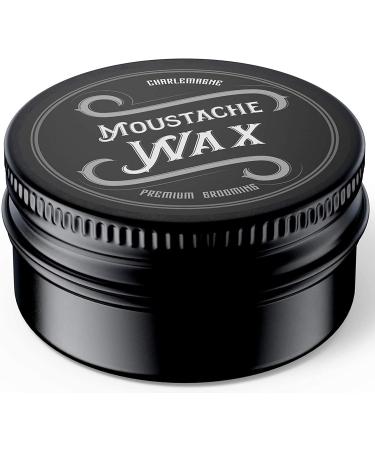 Charlemagne Moustache Wax - Strong Moustache Wax with genuine Bees Wax - Developed by Barbers Made in Germany - Beard Wax for Men strong hold - Beard Styling Wax