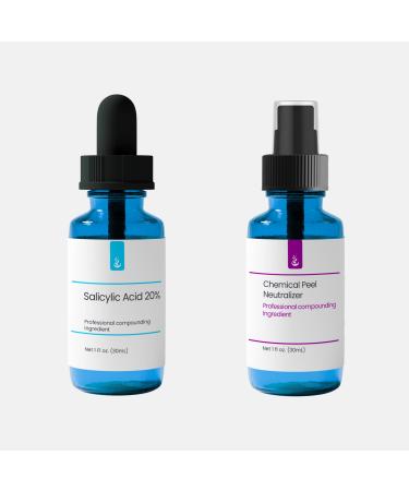 Pure Original Ingredients Salicylic Acid 20% Solution with Neutralizer (30 mL each) Glass Dropper