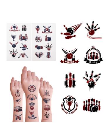 Bowling Temporary Tattoos - 24 Sheets | Birthday Decorations & Party Favors - Buy Online on GoSupps.com