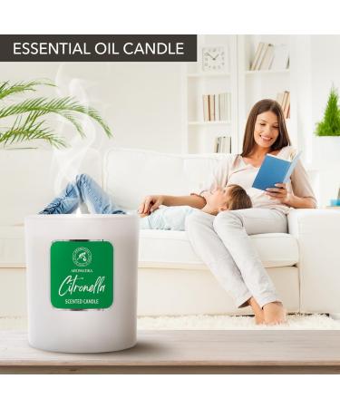 Scented Citronella Candle 200g - Aromatherapy Soy Wax Candle for Home - Perfect Gift & Fresh Aroma Freshener - Buy Online on GoSupps.com