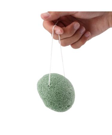 dobrygalpe Cleaning Washing Sponge Cleaning Facial Care Natural Konjac Sponge for Gentle Face Cleansing and Exfoliation exfoliating Sponge Black Tea Green Milk White (Tea Green) White green