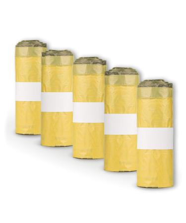 Extra strong yellow bags - recycling bag with drawstring 90 liters 22 material thickness - yellow bag (5 rolls) 13 pieces (pack of 5) - Buy Online on GoSupps.com