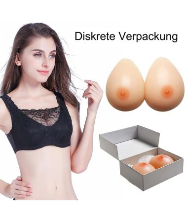 FESICATION Self-Adhesive Silicone Breast Forms - Mastectomy Prosthesis for Transgender & Crossdresser | DD Cup (1200g/pair) - Buy Online on GoSupps.com