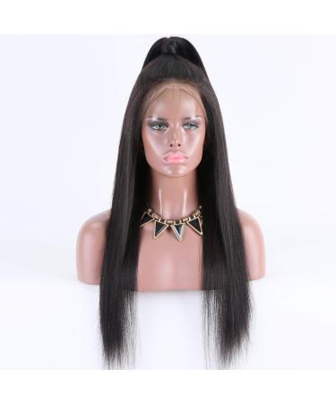 Premier 360 Lace Wig Light Yaki Straight Brazilian Remy Human Hair - 14 Natural Color Free Part - 150% Density 360 Lace Front Wig for Women - Buy Online on GoSupps.com