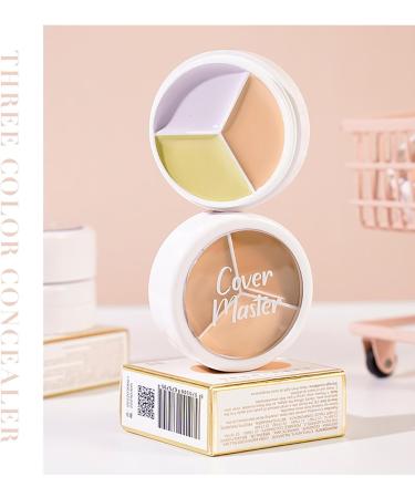 Concealer 3-Color Concealer Make Up Waterproof Leg Foundation Full Cover Concealer Palette Corrects Dark Circles Red Marks Scars (3# Blemish Eliminator 4.5g) - Buy Online on GoSupps.com