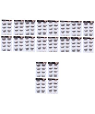 FOMIYES 20 Pcs Eyebrow Stickers Black Stickers Hair-like Authentic Eyebrows Water Transfer Eyebrow Sticker