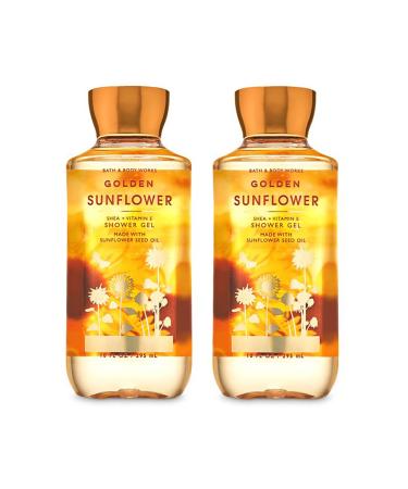 Bath and Body Works Golden Sunflower Shower Gel 10 Oz 2 Pack (Golden Sunflower)